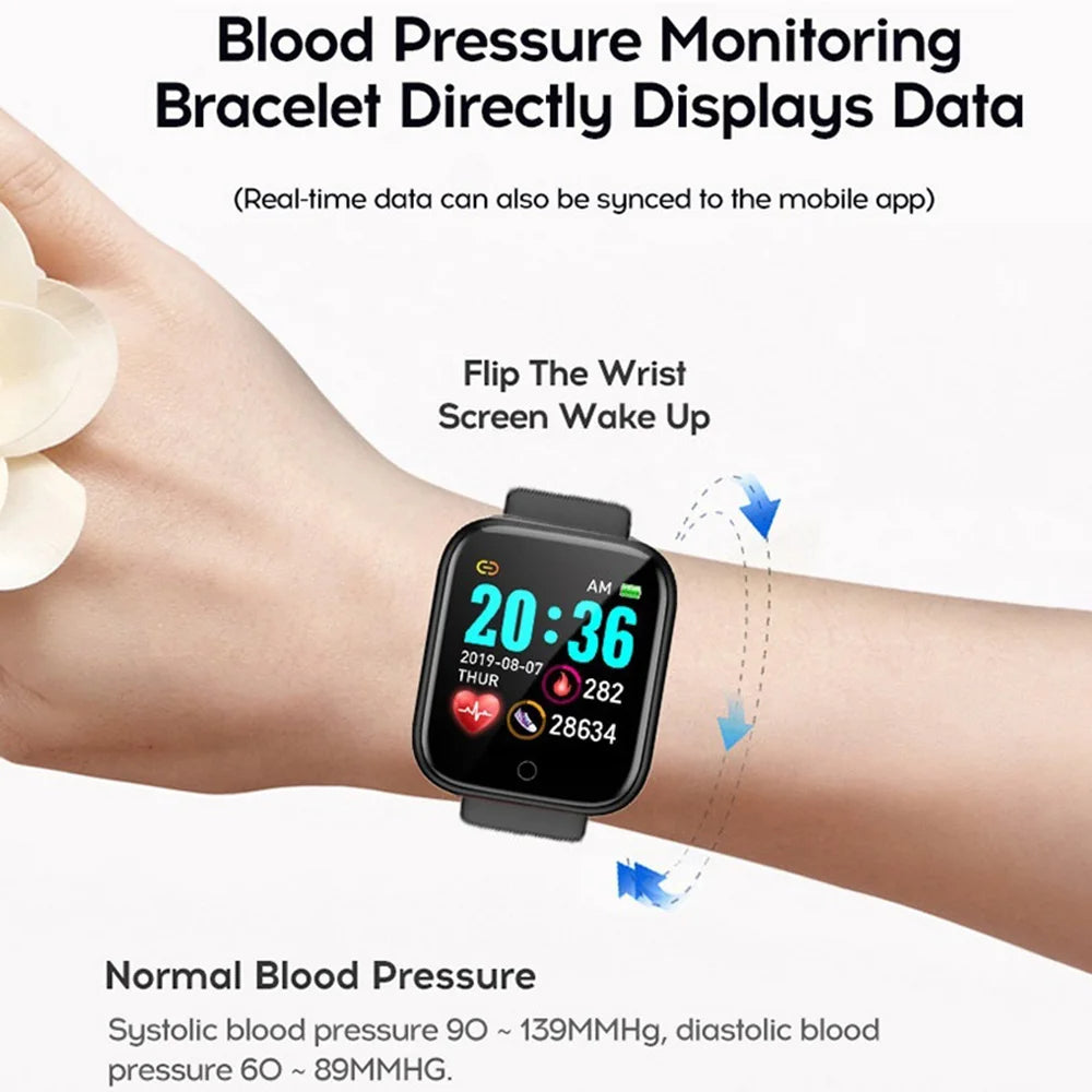 Smart Fitness Tracker Watch with Heart Rate Monitor