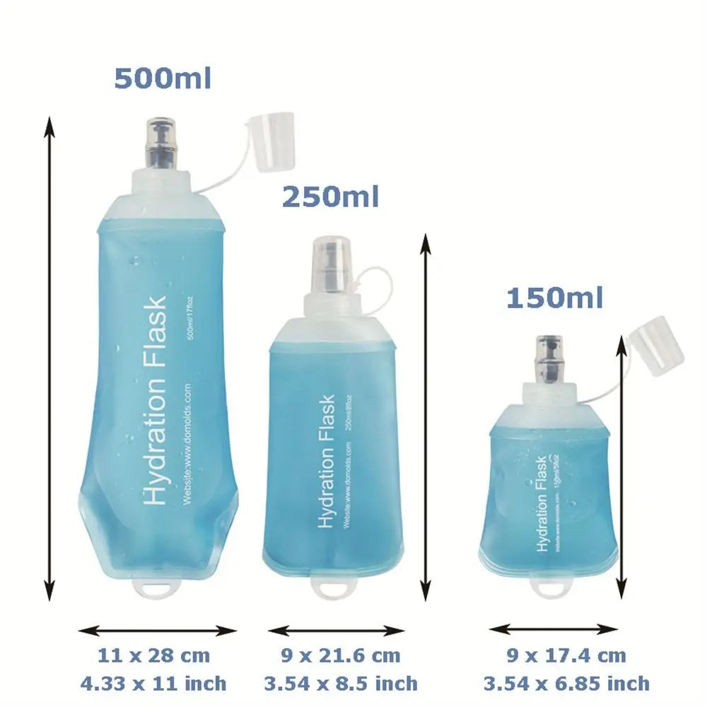 Compact Blue TPU Soft Flask for Active Hydration