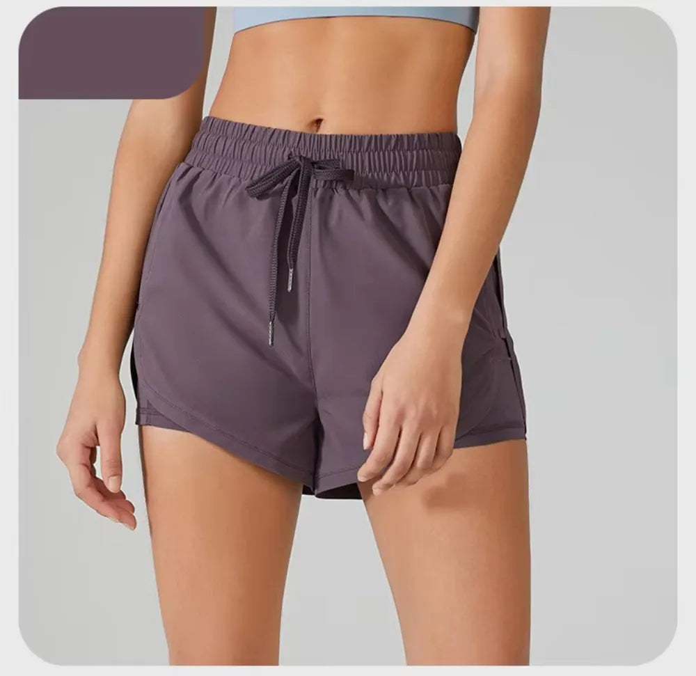 2-in-1 Women's Running Shorts - Yoga & Fitness