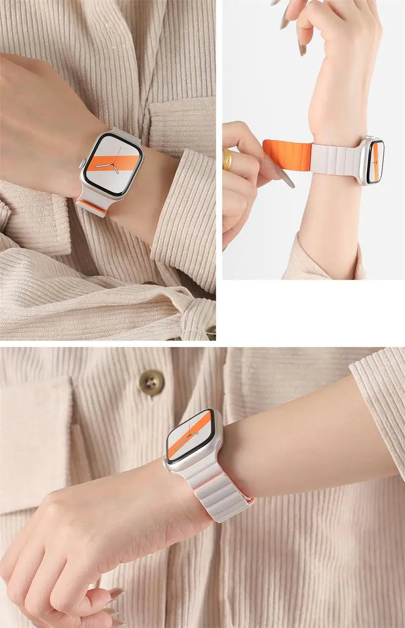 Magnetic Silicone Loop Strap for Apple Watch