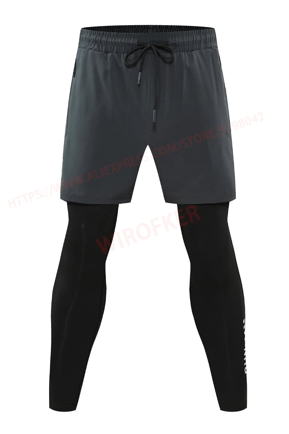 Men's 2-in-1 Running Trousers with Pockets