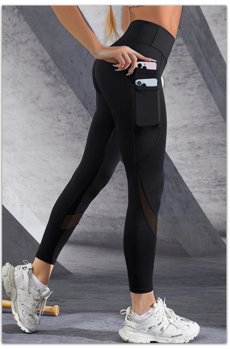 Seamless High Waist Leggings with Pocket for Women