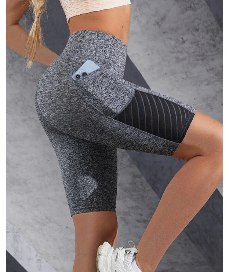 Women's High Waist Running Shorts with Pocket