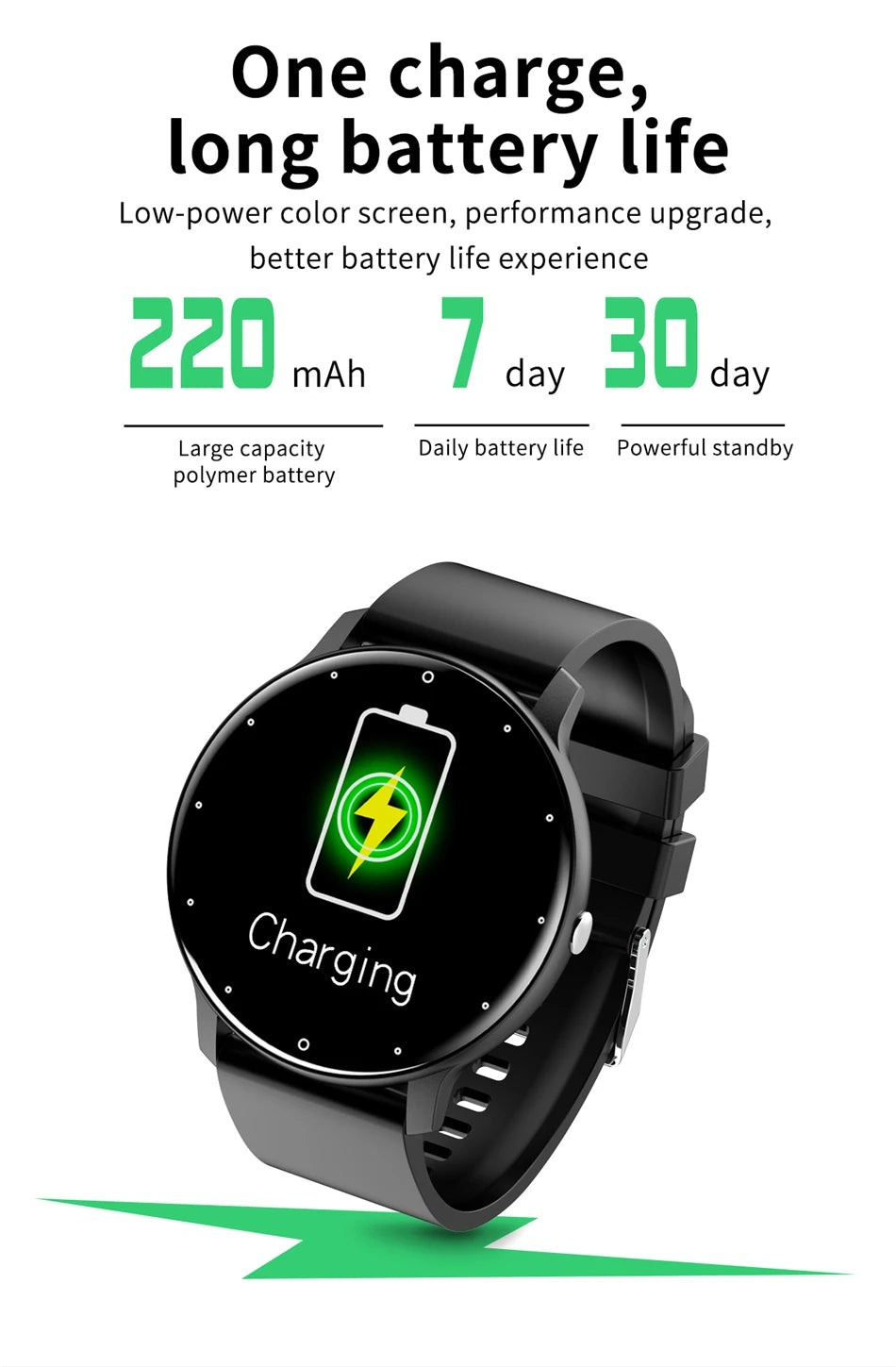 LIGE Smart Watch - Full Touch Fitness Tracker