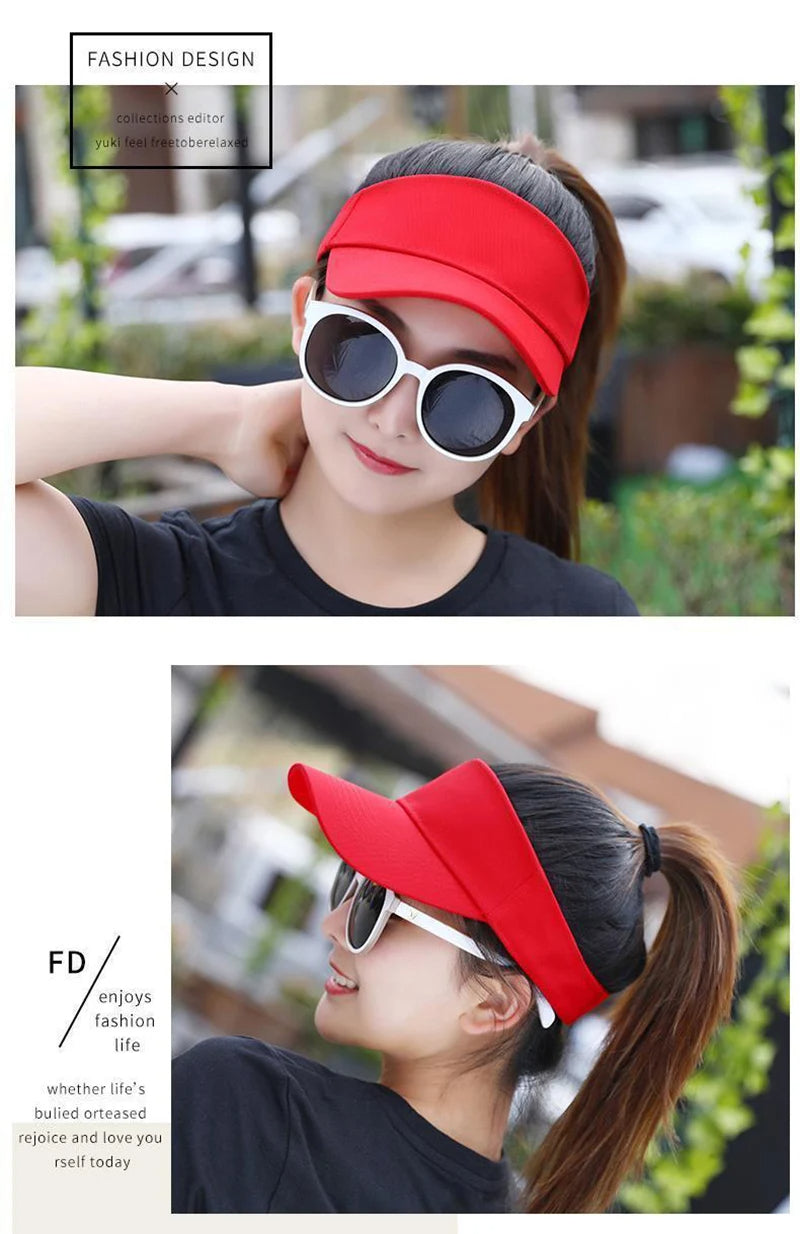 Women's Sun-Proof Visor Cap for Outdoor Sports