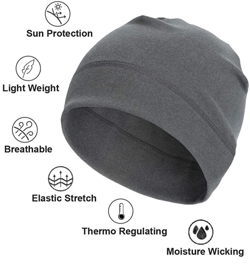 All-Season Warm Fleece Sports Skull Cap for Men & Women