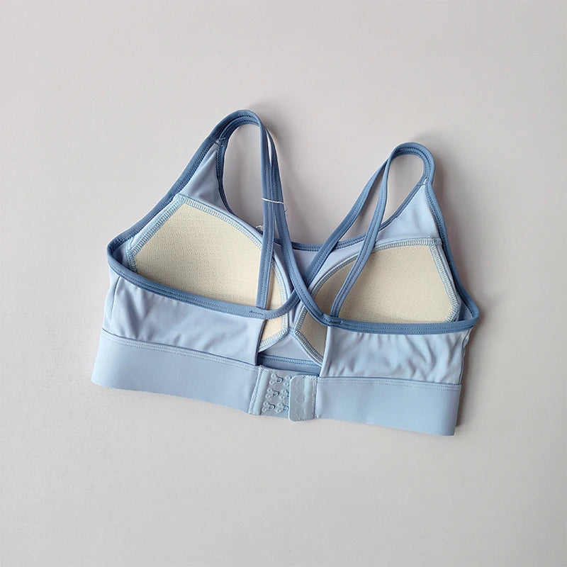 Women's Push Up Sports Bra with Fixed Pads