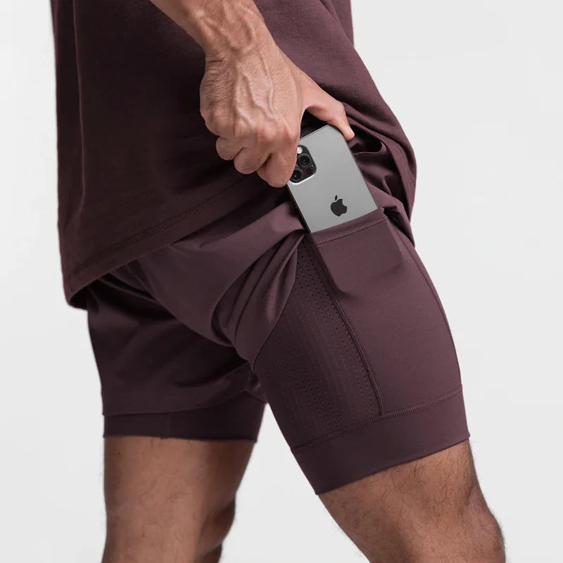 Men's 2-in-1 Quick Dry Sports Shorts