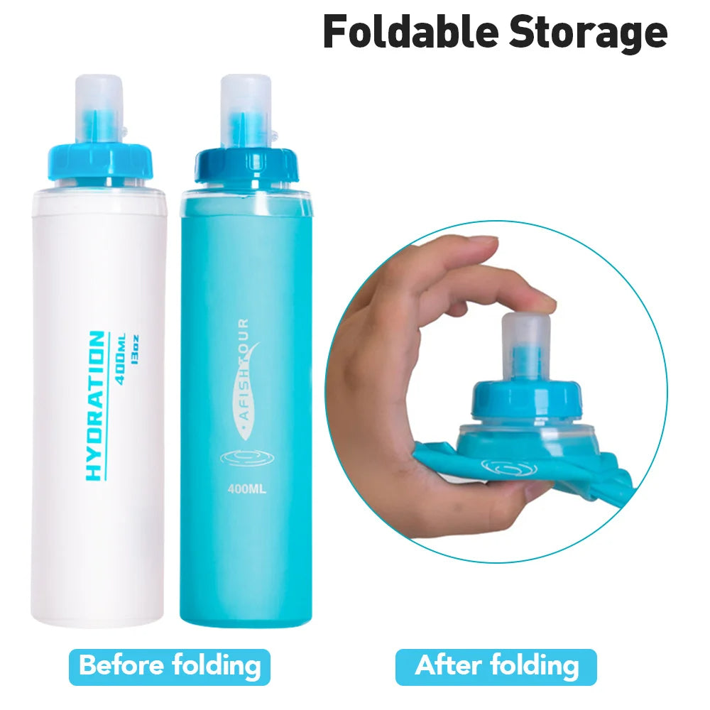 Compact Collapsible Silicone Water Bottle for Adventures