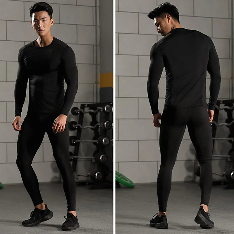 Winter Thermal Underwear Men Warm First Layer Man Undrewear Set Compression Quick Drying Second Skin Long Johns Sport 2 Sets