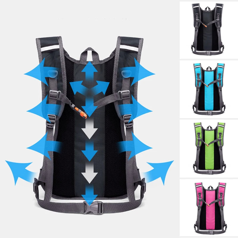 New Cycling Water Bag Hydration Backpack Bicycle Riding Running Bag Water Bladder Container 2L Reflective Pack Backpack