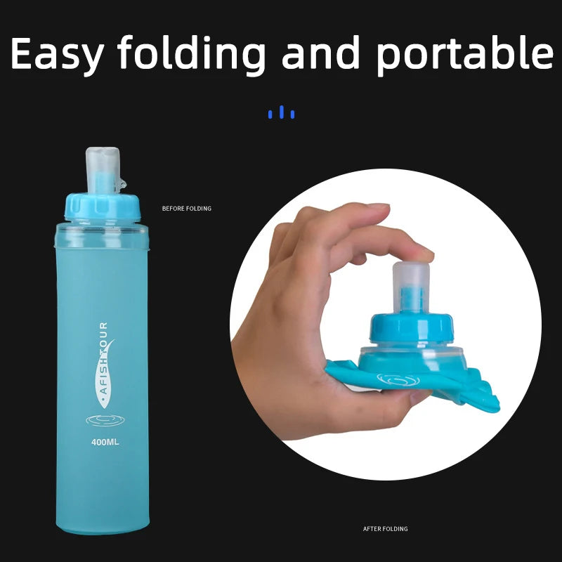 TPU Soft Bottles Foldable Silicone Water Tank Bag Outdoor Sport Traveling Running Cycling Marathon Kettle Hydration Pack Bladder