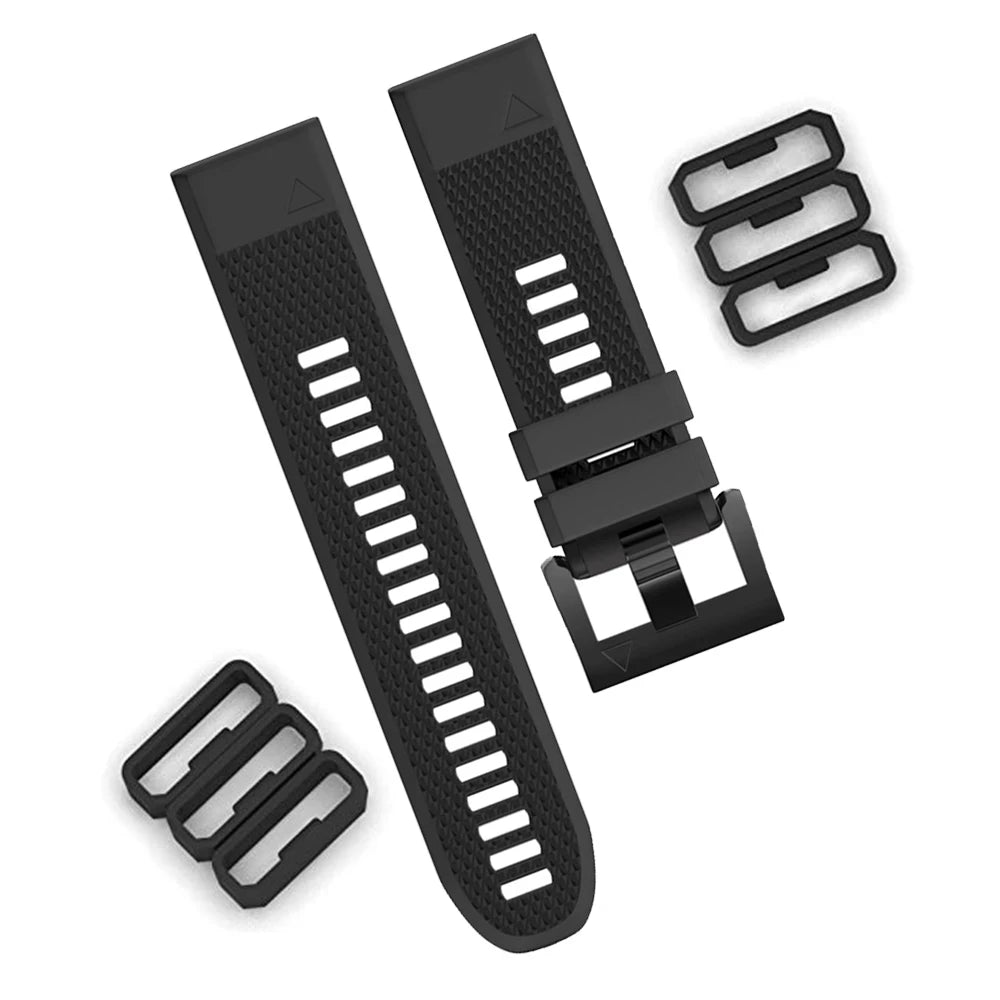 Rubber Rings Watch Strap Loop For Garmin Fenix 7 7S 7X 6 6X Pro 5 5X Plus 3HR Replacement Band Keeper Holder Retainer 20 22 26mm