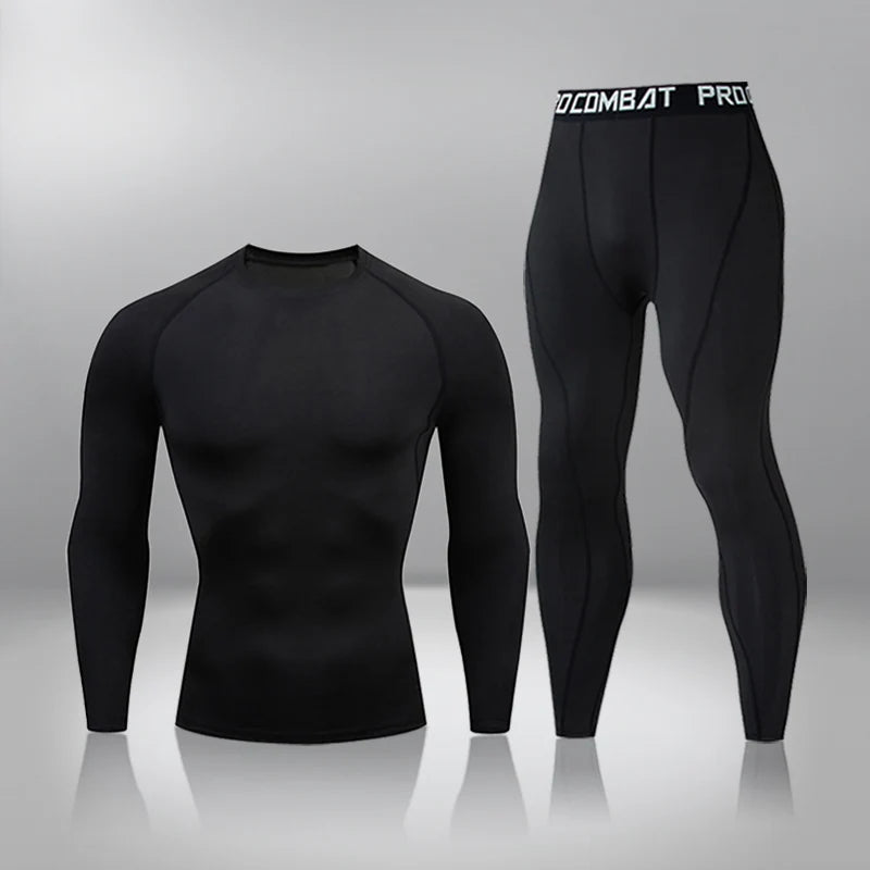 Winter Thermal Underwear Men Warm First Layer Man Undrewear Set Compression Quick Drying Second Skin Long Johns Sport 2 Sets