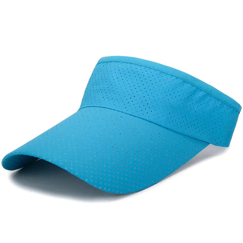 Summer Breathable Air Sun Hats Men Women Adjustable Visor UV Protection Top Empty Solid Sports Tennis Golf Running Sunscreen Cap