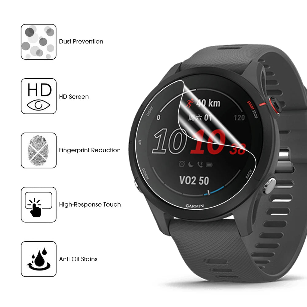 For Garmin Forerunner 955 965 255 255S 265 265s Screen Protector Anti-scratch Soft Hydrogel Film for Garmin Forerunner 255