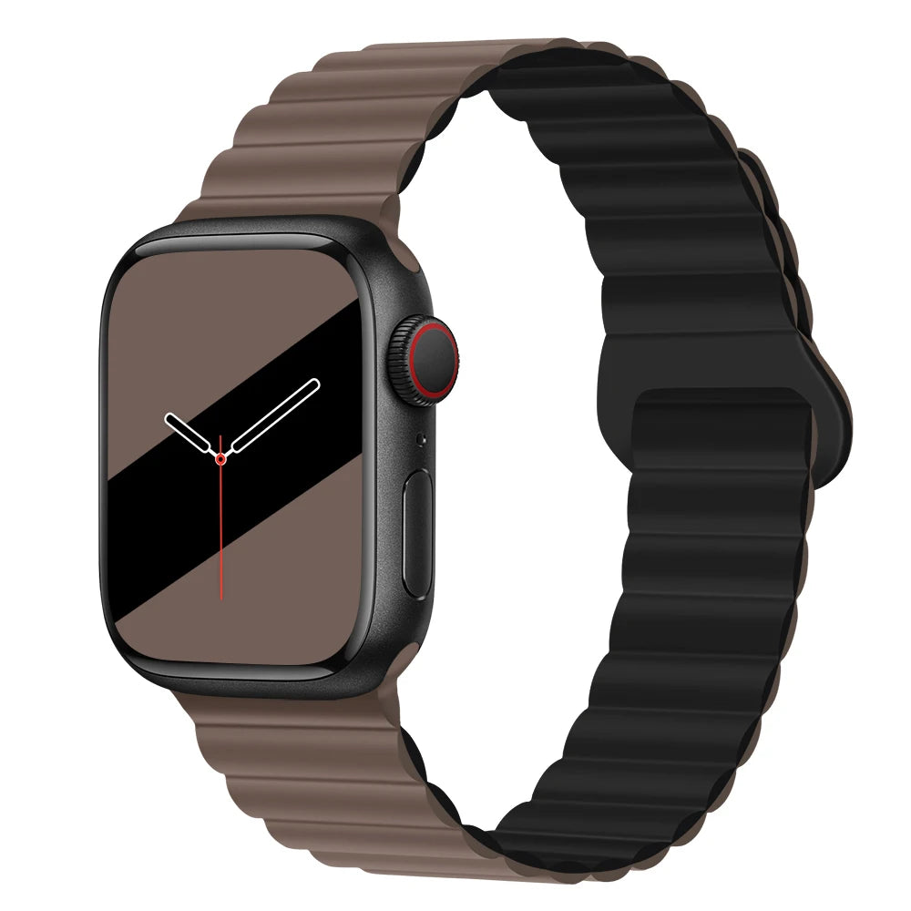 Silicone Loop Magnetic strap For Apple watch band 44mm 40mm 45mm 49mm 41mm 42 46mm Bracelet iWatch series 8 SE 6 7 Ultra 2 9 10