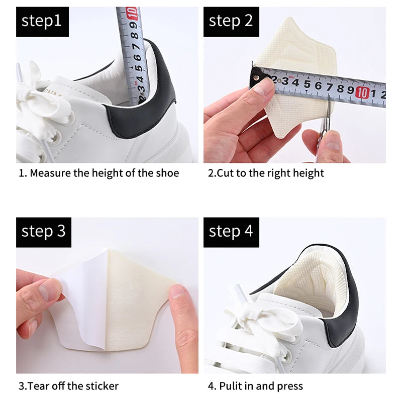 6pair/12pcs Insoles Heel Pads Lightweight For Sport Shoes Adjustable SizeBack Sticker Antiwear Feet Pad Cushion Insole Heel