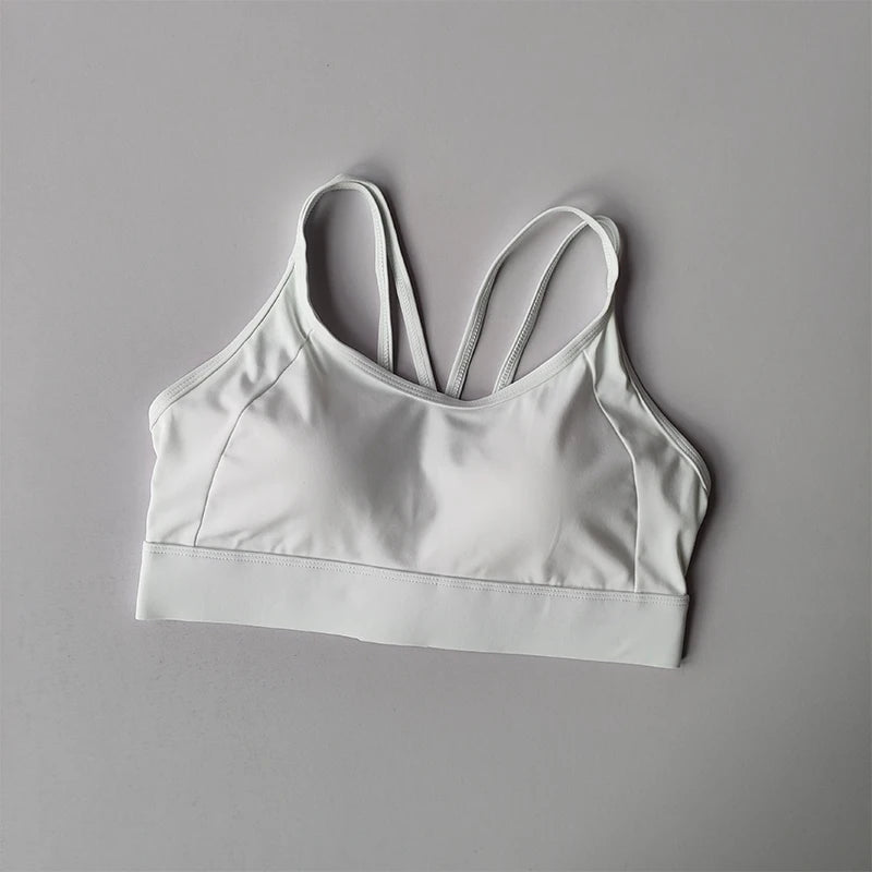 Women Sports Bra Top Push Up Fitness Fixed With Pad Yoga Bra Underwear Sport Tops Activities Bras Running Vest Gym Wear