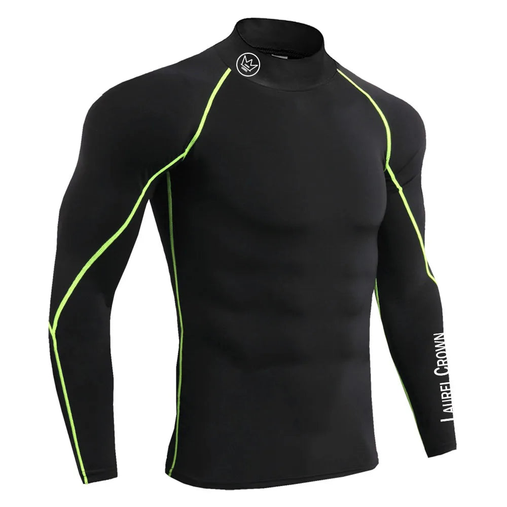 Gym Long Sleeve Shirt Men Fitness Training T-shirt Running Sport Bodybuilding Skinny Tee Tops Muscle Workout Clothing