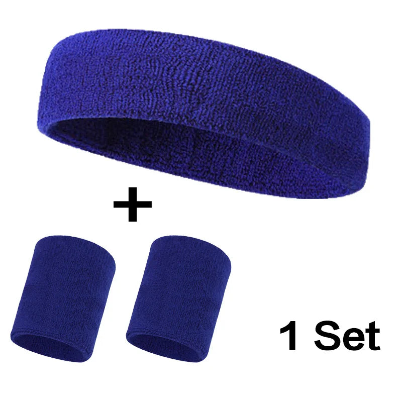 Cotton Athletic Headband Elastic Sweatband Protection Basketball Sport Adults Kids Gym Fitness Volleyball TennisS weat Hair Band