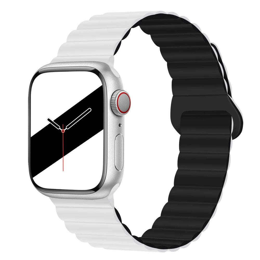 Silicone Loop Magnetic strap For Apple watch band 44mm 40mm 45mm 49mm 41mm 42 46mm Bracelet iWatch series 8 SE 6 7 Ultra 2 9 10