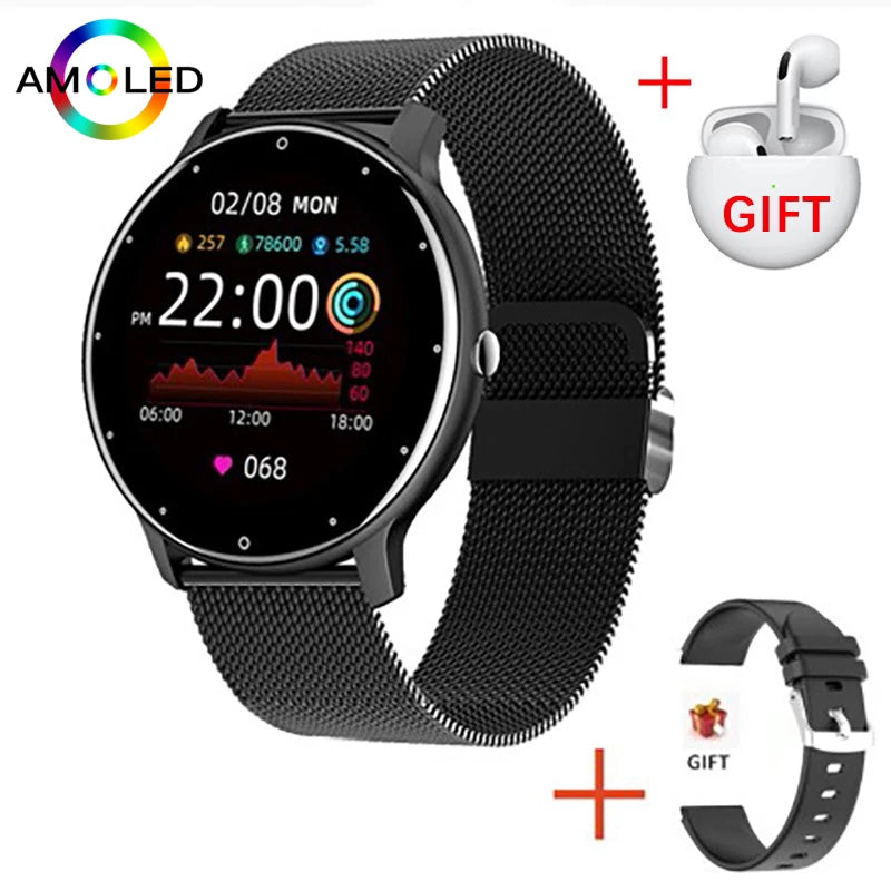 2024 New Men Smart Watch Real-time Activity Tracker Heart Rate Monitoring Sports Women Smartwatch Men Watches For Android IOS