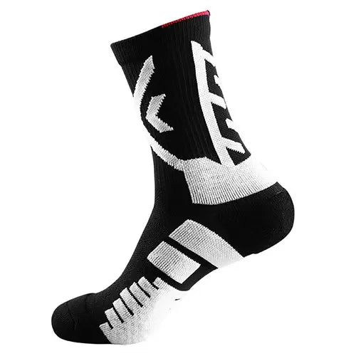 Elite Sport Cycling Basketball Socks Compression Running Man Black Trend Breathable Long Hiking Damping Athletic Professional