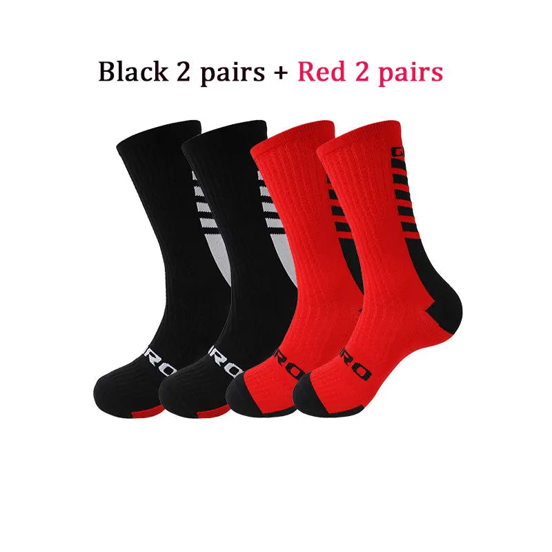 Cycling Socks Men 4 Pairs/set Biking Socks Women Sport Sweat Absorbing Breathable Football Soccer Compression Socks Wholesale