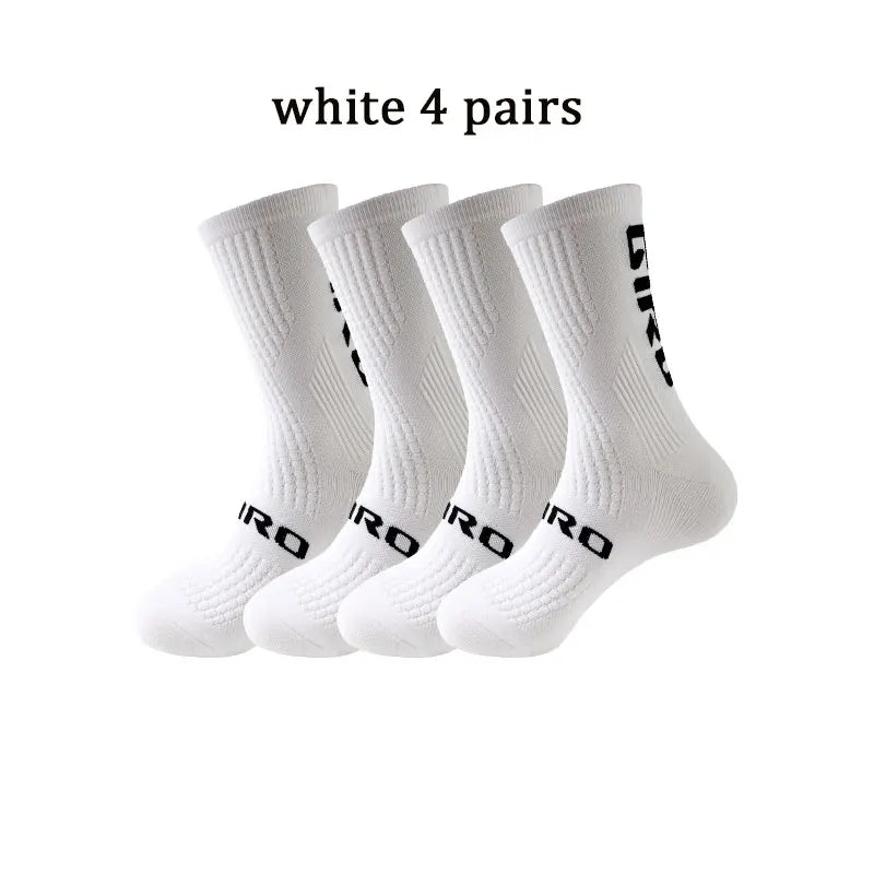 Cycling Socks Men 4 Pairs/set Biking Socks Women Sport Sweat Absorbing Breathable Football Soccer Compression Socks Wholesale