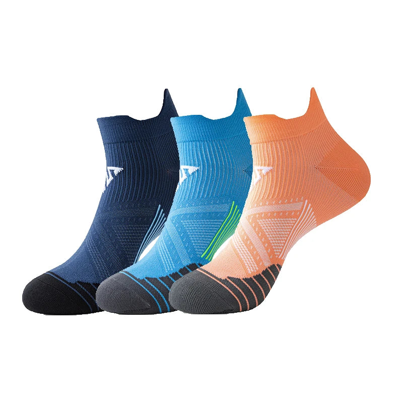 3pairs/Lot Woman Men's Socks Compression Breathable Basketball Sports Cycling Running Towel Socks High Elastic Tube Socks