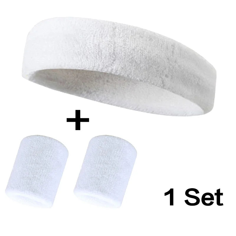 Cotton Athletic Headband Elastic Sweatband Protection Basketball Sport Adults Kids Gym Fitness Volleyball TennisS weat Hair Band