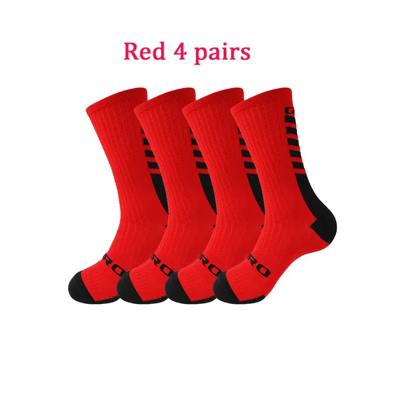 Cycling Socks Men 4 Pairs/set Biking Socks Women Sport Sweat Absorbing Breathable Football Soccer Compression Socks Wholesale