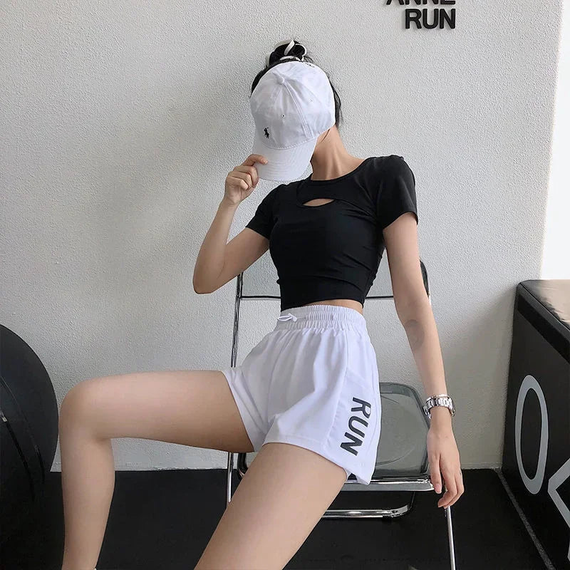 Yoga Shorts Women Women's Sports Shorts High Waist Running Yoga Pantalones Cortos De Mujer