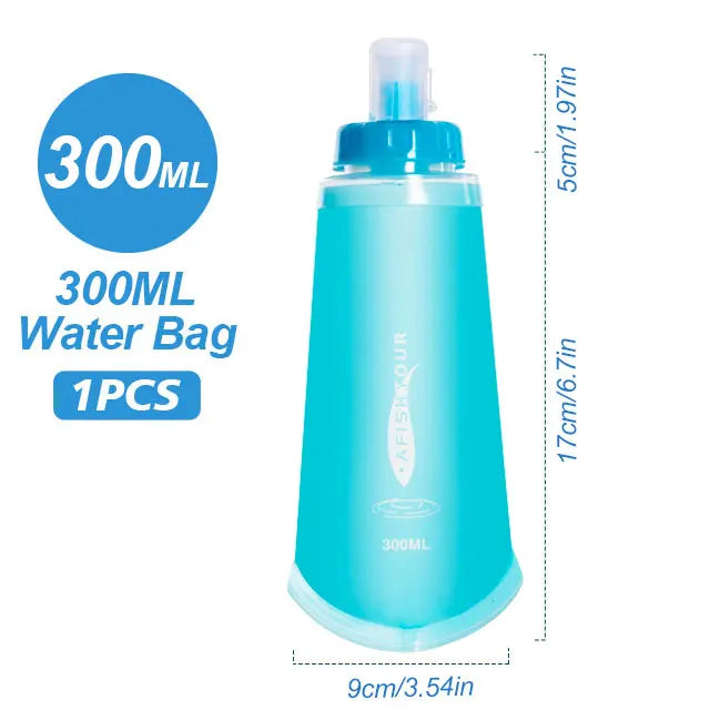 150ml/300ml/400ml Outdoor Collapsible Silicone Bite Size Water Bottle Running Camping Hiking Travel Convenient Water Bottle