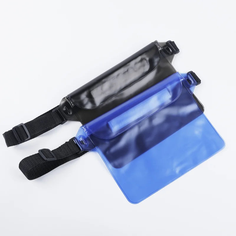 Waterproof Swimming Bag 3 Layers Sealing Drift Diving Waist Pack Bag Underwater Mobile Phone Bags Case Cover for Beach Sports