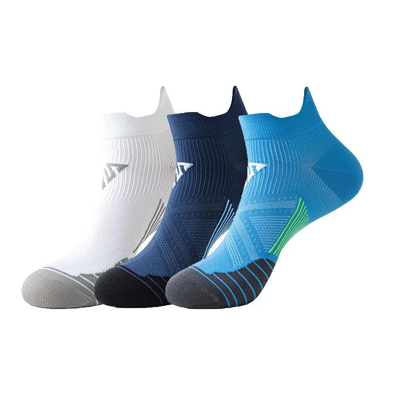 3pairs/Lot Woman Men's Socks Compression Breathable Basketball Sports Cycling Running Towel Socks High Elastic Tube Socks