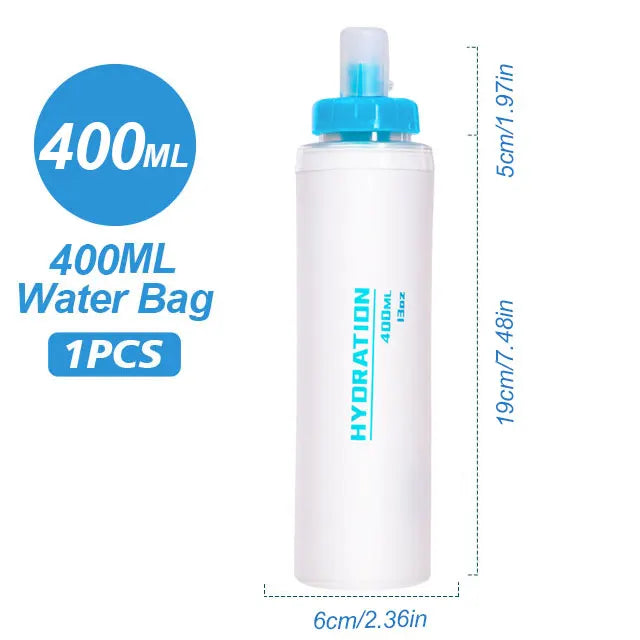 150ml/300ml/400ml Outdoor Collapsible Silicone Bite Size Water Bottle Running Camping Hiking Travel Convenient Water Bottle