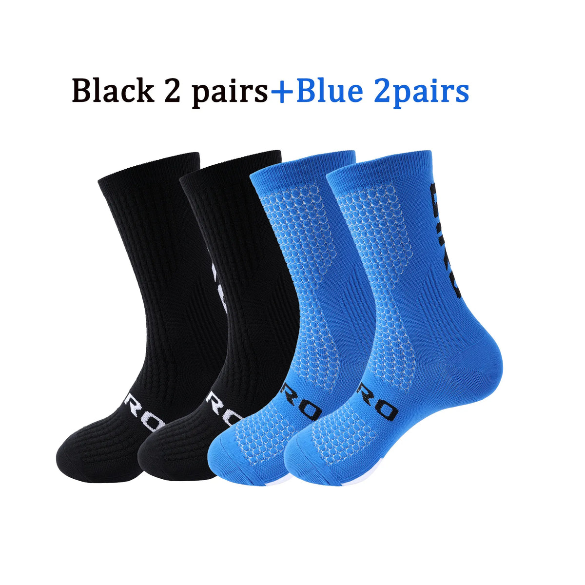 Cycling Socks Men 4 Pairs/set Biking Socks Women Sport Sweat Absorbing Breathable Football Soccer Compression Socks Wholesale