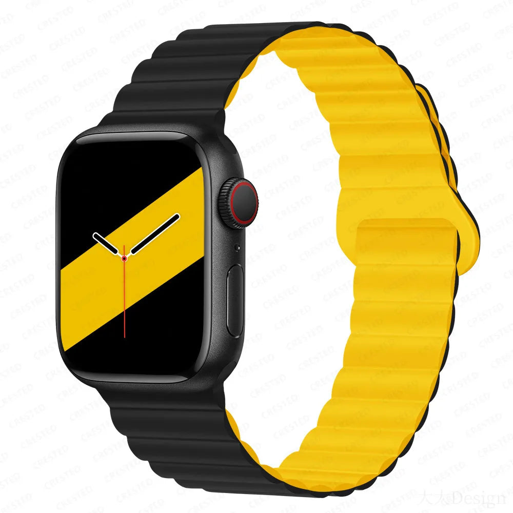 Silicone Loop Magnetic strap For Apple watch band 44mm 40mm 45mm 49mm 41mm 42 46mm Bracelet iWatch series 8 SE 6 7 Ultra 2 9 10