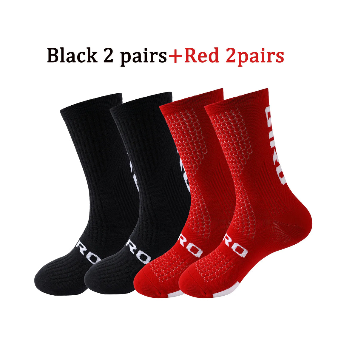 Cycling Socks Men 4 Pairs/set Biking Socks Women Sport Sweat Absorbing Breathable Football Soccer Compression Socks Wholesale