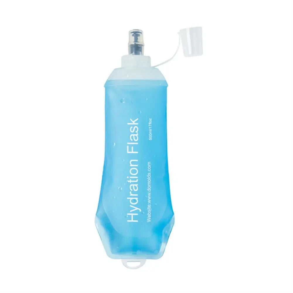 TPU Folding Water Bottle Climbing Soft Flask Blue Sport Water Bottle Water Bag Hydration Pack Cycling DIY