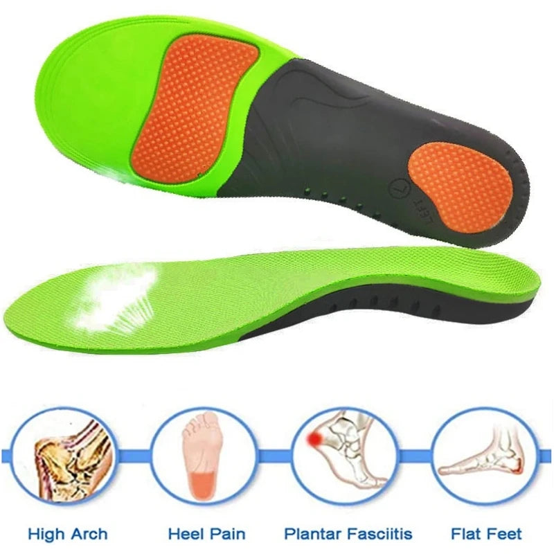 EVA Orthopedic Shoes Sole Insoles For feet Arch Foot Pad X/O Type Leg Flat Foot Elastic Shock Absorption Comfortable Insoles