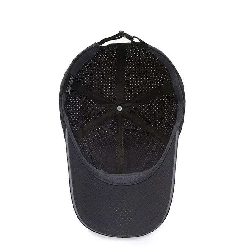 Summer Waterproof Mesh Breathable Quick Dry Baseball Cap Men Women Visor High Quality Fashion Sun Hat Letter Adjustable Hip Hop