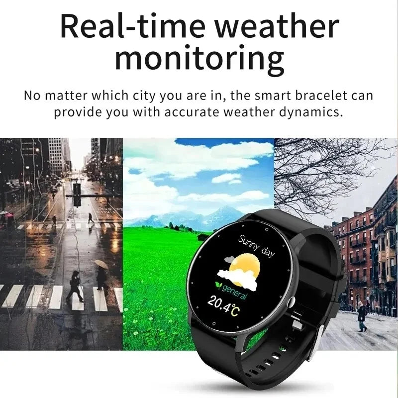 2024 New Men Smart Watch Real-time Activity Tracker Heart Rate Monitoring Sports Women Smartwatch Men Watches For Android IOS