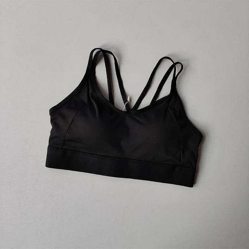 Women Sports Bra Top Push Up Fitness Fixed With Pad Yoga Bra Underwear Sport Tops Activities Bras Running Vest Gym Wear