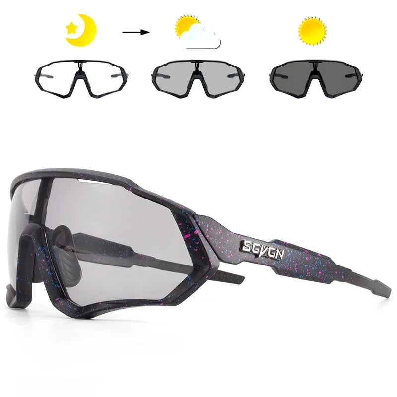 Photochromic Cycling Sunglasses Outdoor Sports Running Drving Glasses Road MTB Bicycle GogglesUV400 Safety Bike Eyewear