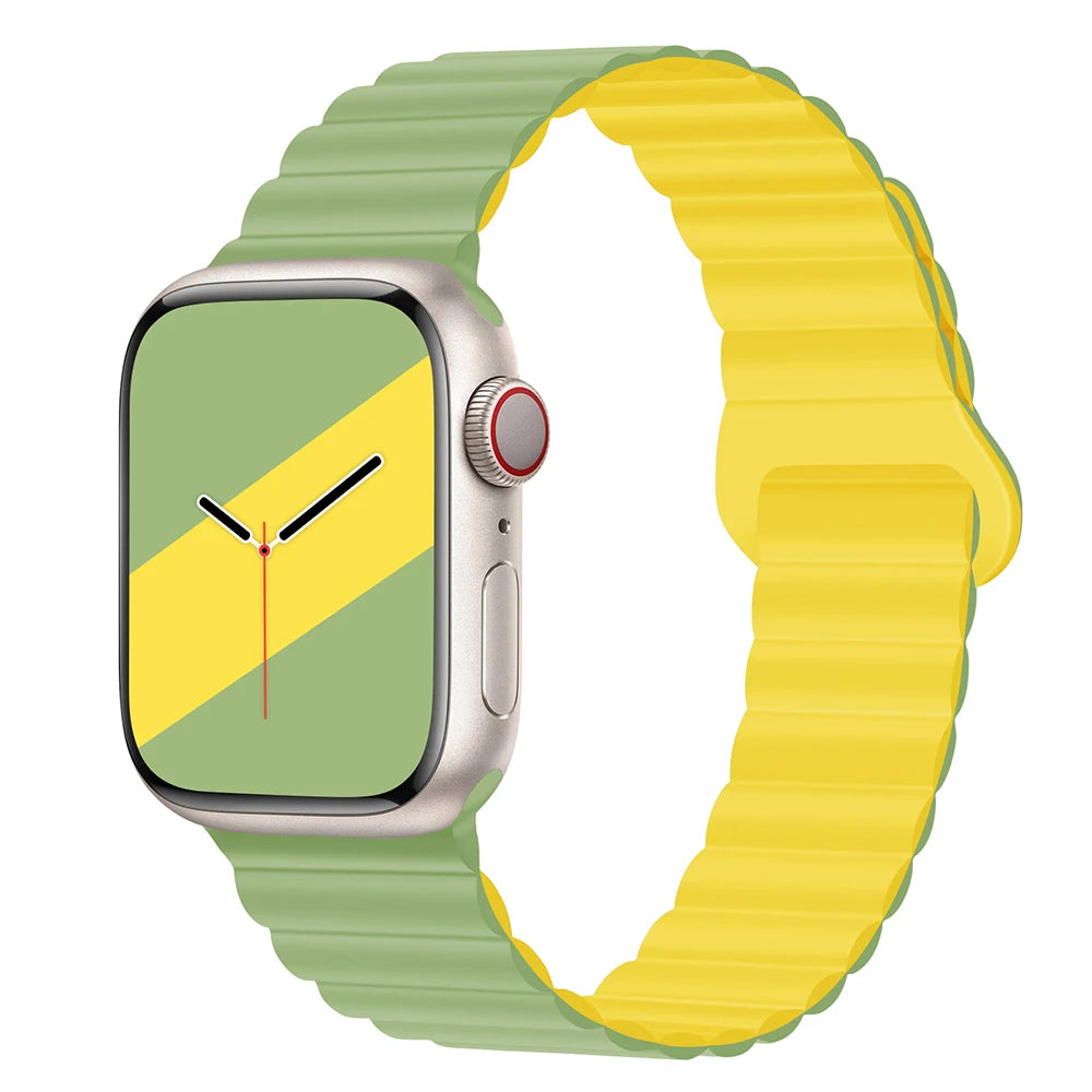 Silicone Loop Magnetic strap For Apple watch band 44mm 40mm 45mm 49mm 41mm 42 46mm Bracelet iWatch series 8 SE 6 7 Ultra 2 9 10