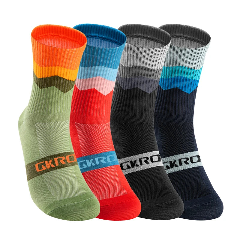 4 Pairs Bike Socks Men Nurse Compression Cycling For Women Mtb Guard Socks Stockings Sport Grip Barre Socks