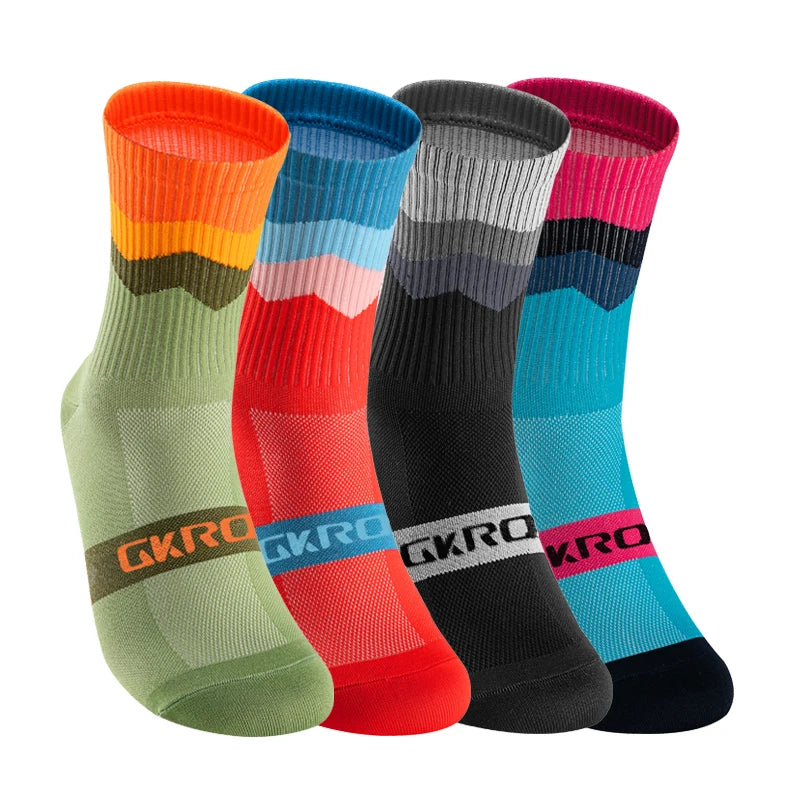 4 Pairs Bike Socks Men Nurse Compression Cycling For Women Mtb Guard Socks Stockings Sport Grip Barre Socks